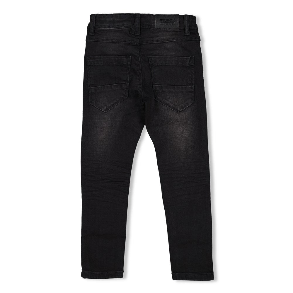 Jongens Slim fit jeans - Sturdy Denims van  in de kleur Black Denim in maat 128.
