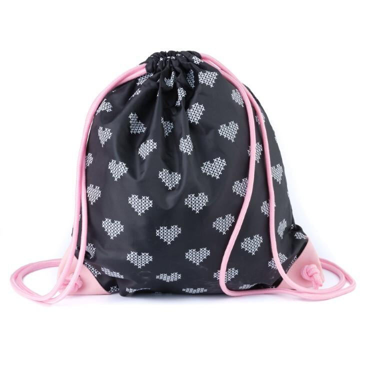 meisjes Zwemtas - Crossed Hearts van Zebra in de kleur zwart in maat 0.