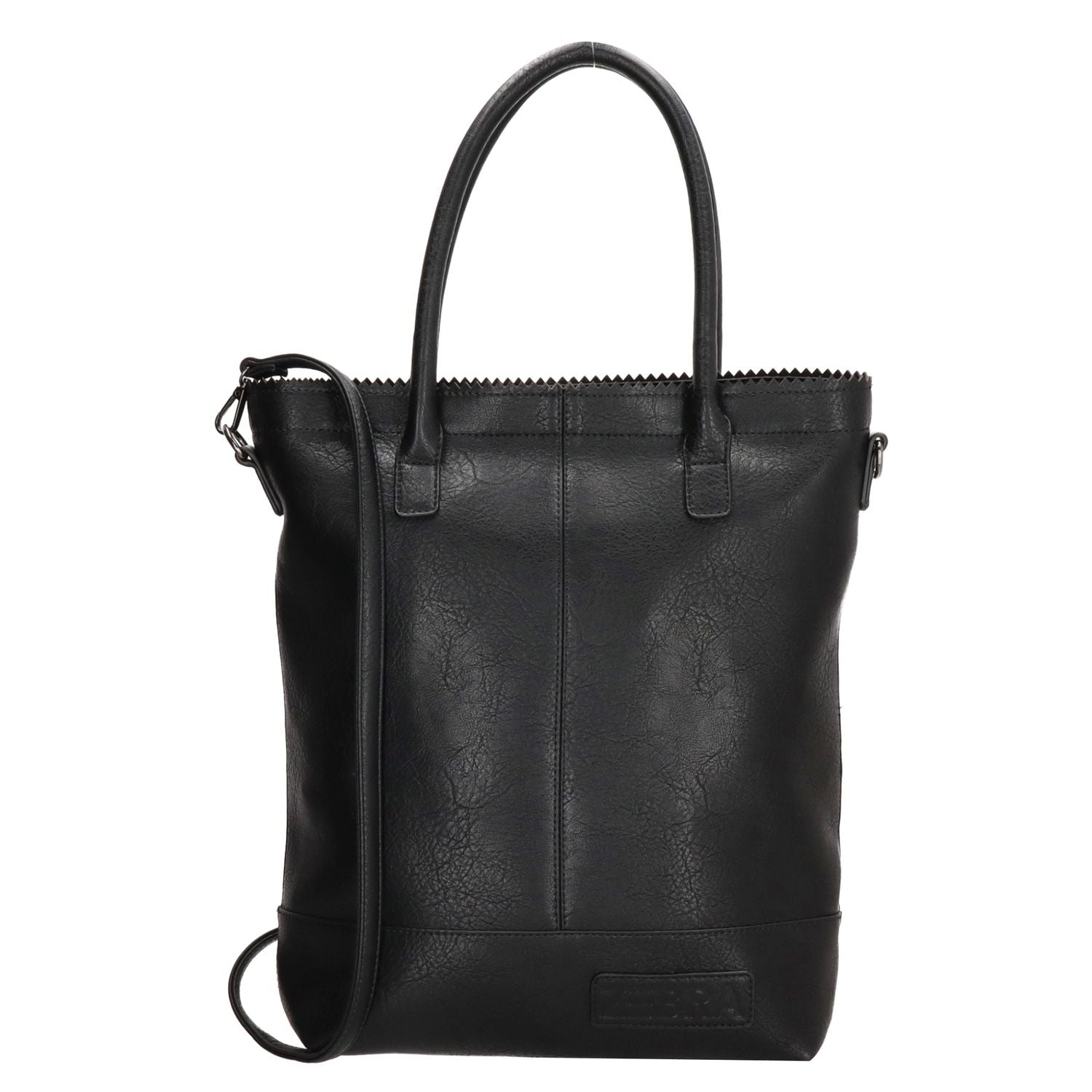 Zebra Natural bag kartel met rits - Black