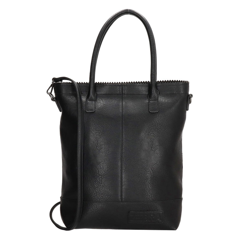 Zebra Natural bag kartel met rits - Black