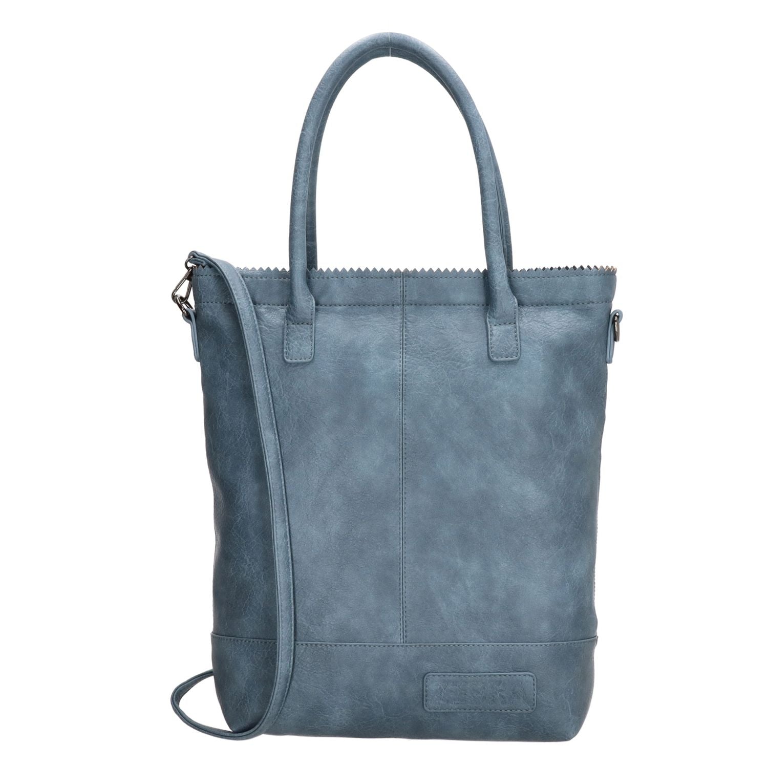 Zebra Natural bag kartel met rits - Jeansblue