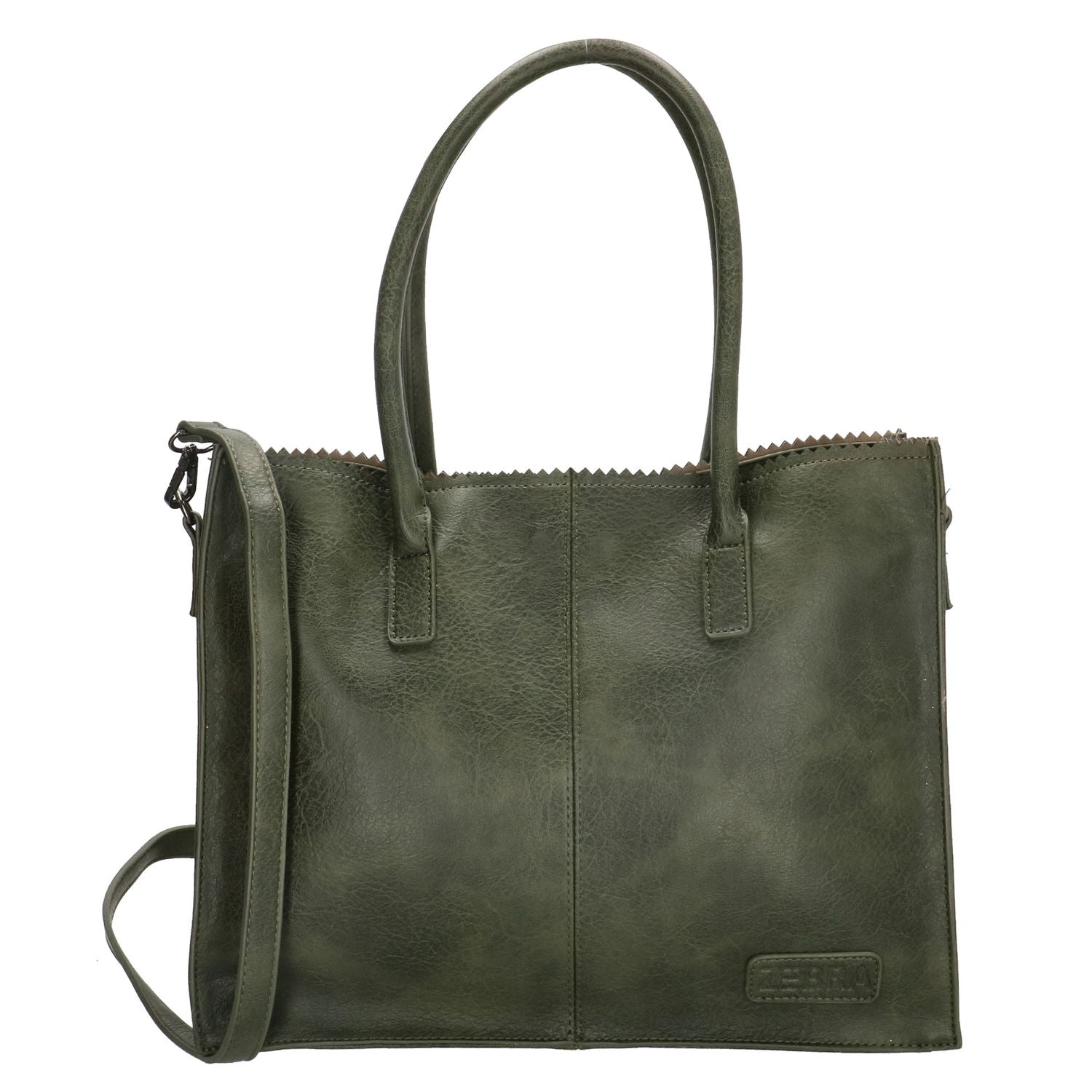 Zebra Natural bag kartel rits armygreen