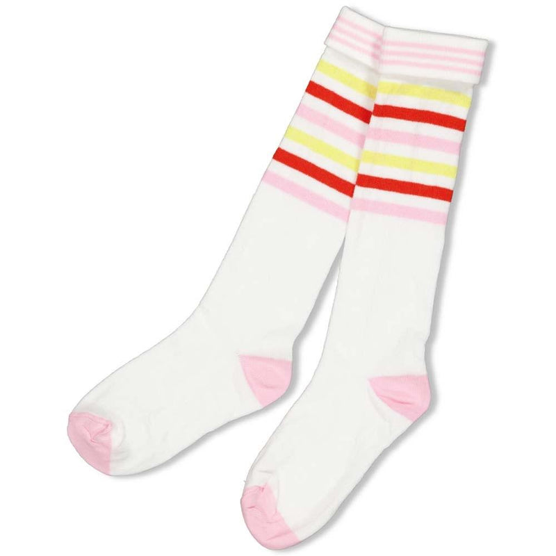 Meisjes Kniekous streep - Tutti Frutti van Jubel in de kleur Wit in maat 116.