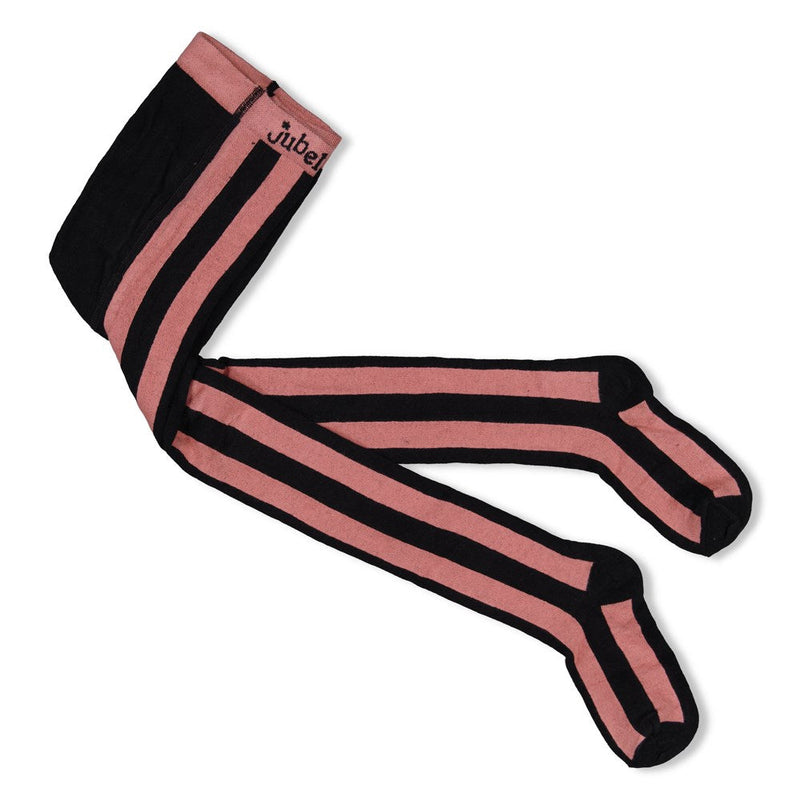 Meisjes Maillot streep - Red Velvet Circus van Jubel in de kleur Vintage roze in maat 140.