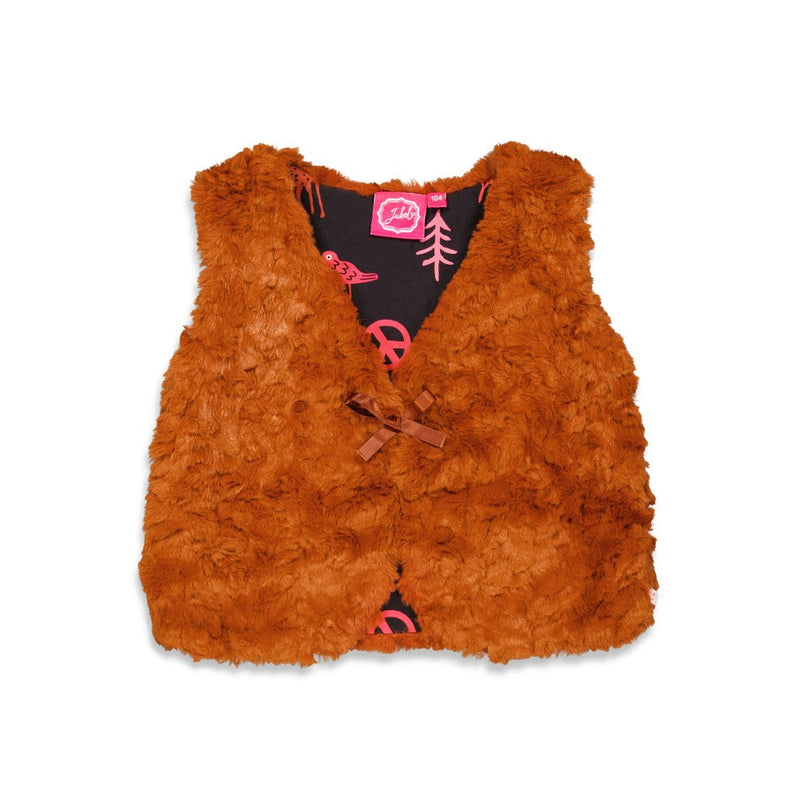 Meisjes Gilet - Made Of Magic van Jubel in de kleur Bruin in maat 140.