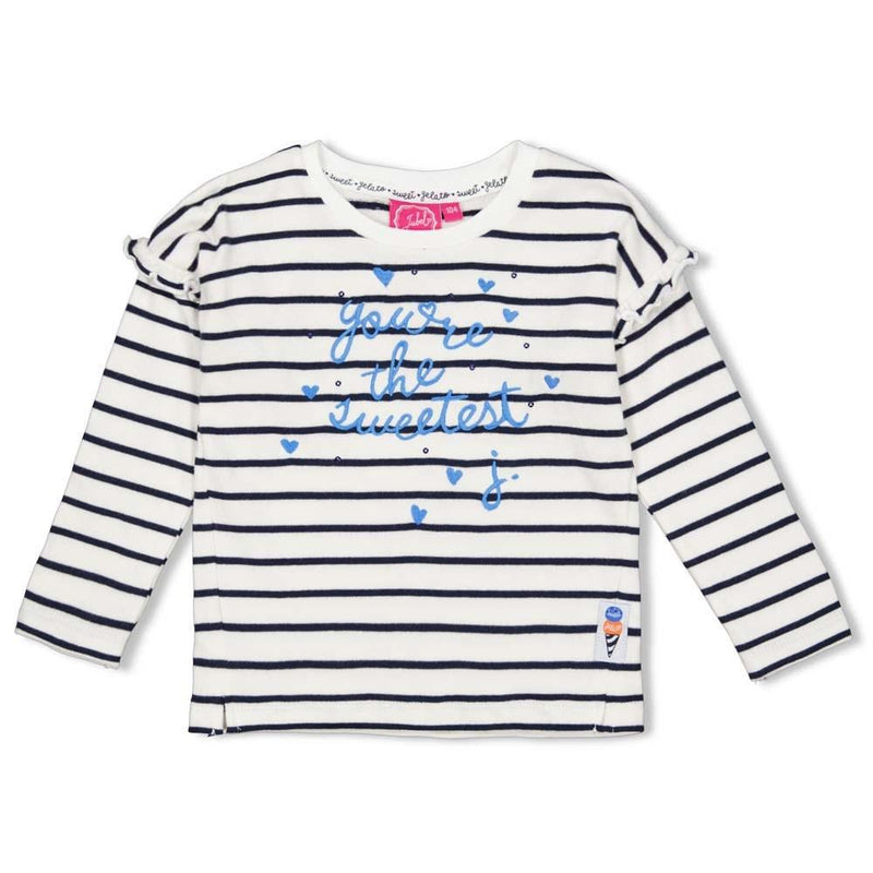 Meisjes Longsleeve streep - Sweet Gelato van Jubel in de kleur Marine in maat 140.