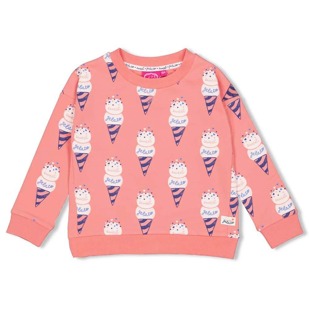 Meisjes Sweater AOP - Sweet Gelato van Jubel in de kleur Koraal in maat 140.