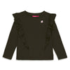 Meisjes Longsleeve ruches - Made Of Magic van Jubel in de kleur Antraciet in maat 140.