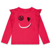 Meisjes Longsleeve ruches - Made Of Magic van Jubel in de kleur Fuchsia in maat 140.