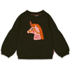 Meisjes Sweater - Red Velvet Circus van Jubel in de kleur Zwart in maat 140.