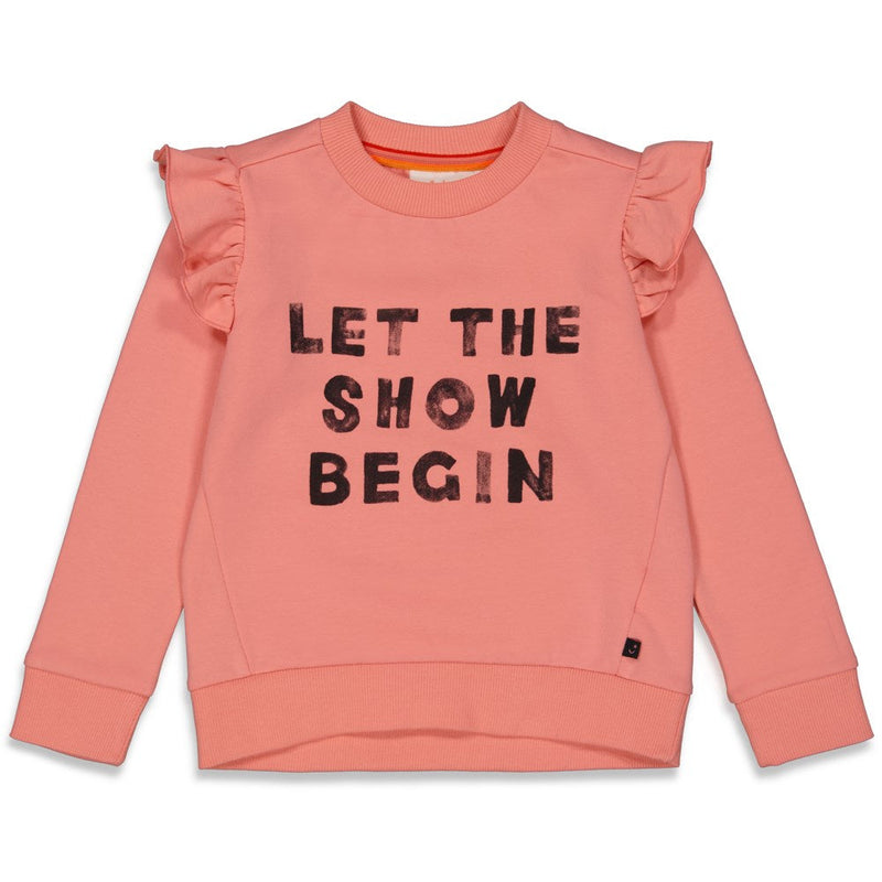 Meisjes Sweater - Red Velvet Circus van Jubel in de kleur Roze in maat 140.