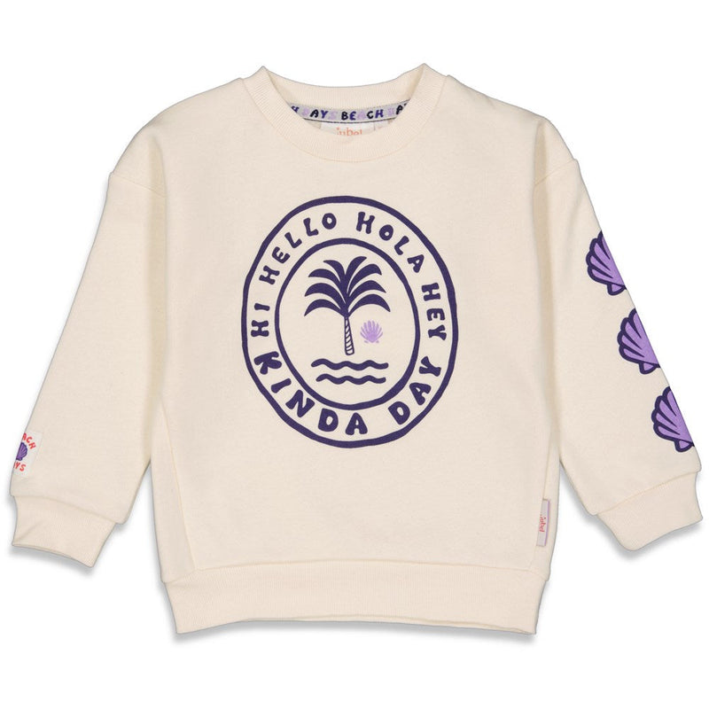 Meisjes Sweater - Shell We Dance van Jubel in de kleur Off White in maat 140.