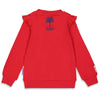 Meisjes Sweater ruches - Shell We Dance van Jubel in de kleur Rood in maat 140.