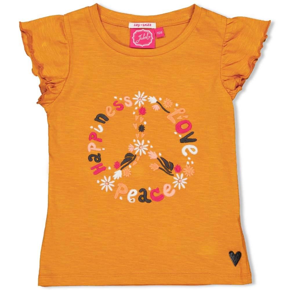 Meisjes T-shirt - Whoopsie Daisy van Jubel in de kleur Okergeel in maat 140.