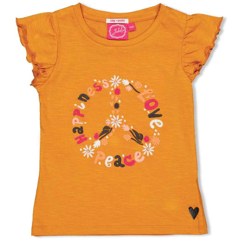 Meisjes T-shirt - Whoopsie Daisy van Jubel in de kleur Okergeel in maat 140.