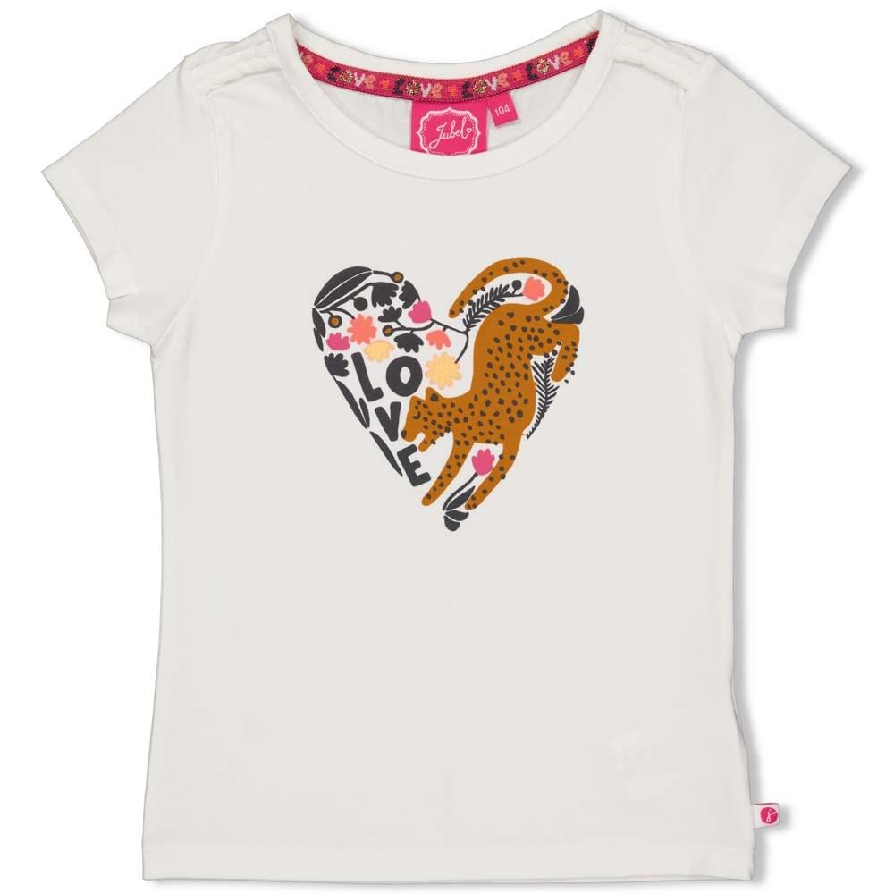 Meisjes T-shirt - Whoopsie Daisy van Jubel in de kleur Offwhite in maat 140.