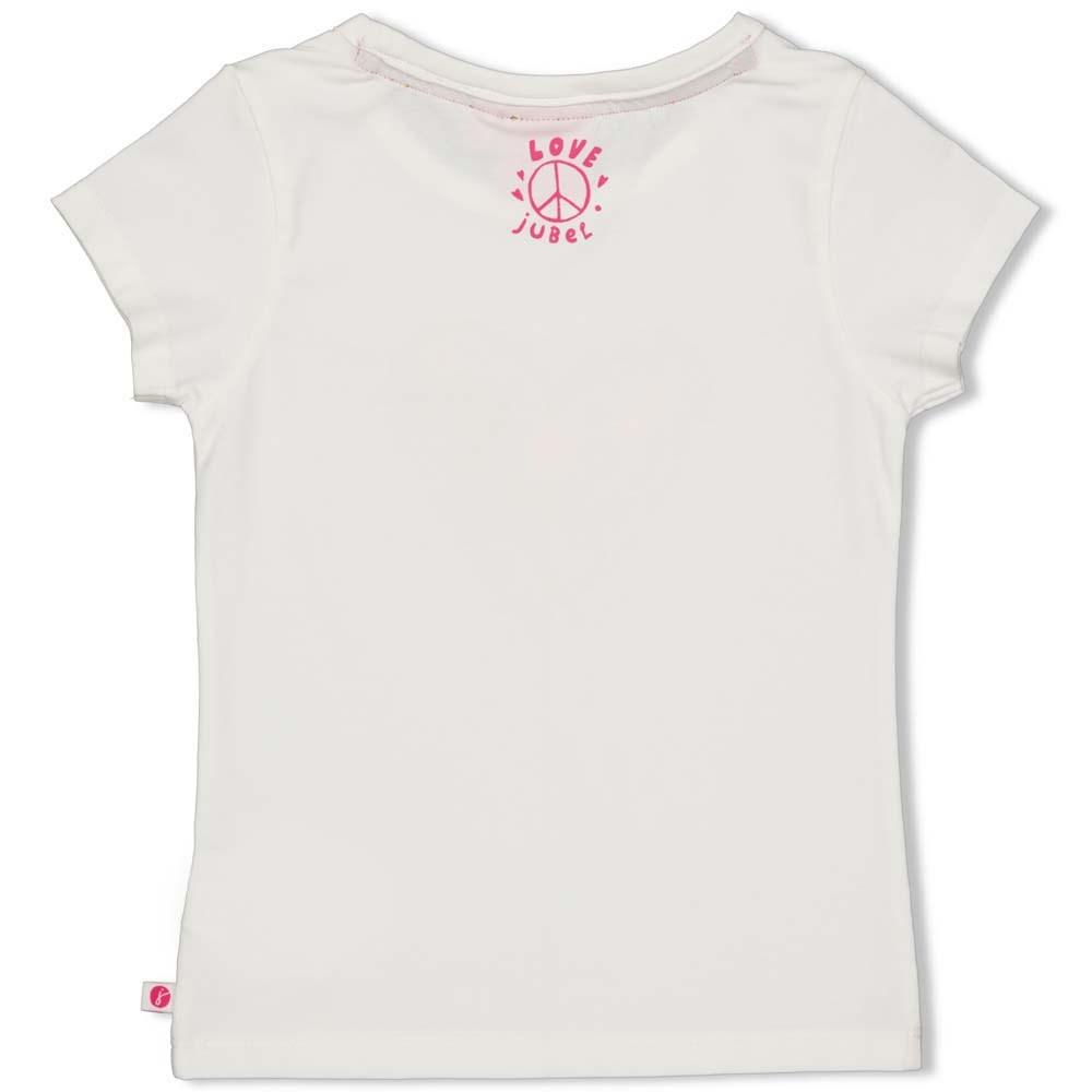 Meisjes T-shirt - Whoopsie Daisy van Jubel in de kleur Offwhite in maat 140.