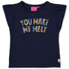 Meisjes T-shirt Melt - Sweet Gelato van Jubel in de kleur Marine in maat 140.