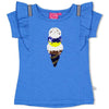 Meisjes T-shirt - Sweet Gelato van Jubel in de kleur Blauw in maat 140.