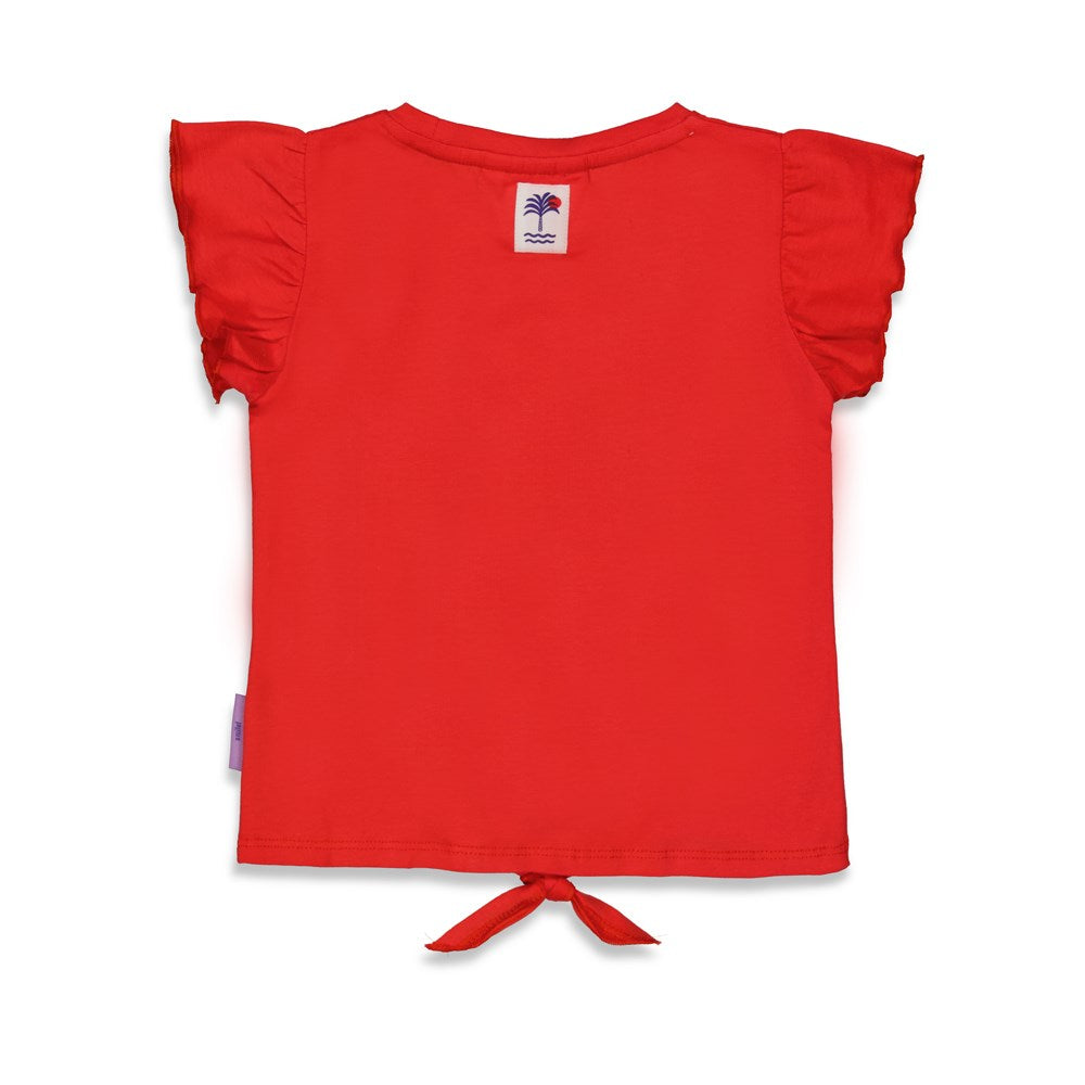 Meisjes T-shirt - Shell We Dance van Jubel in de kleur Rood in maat 140.