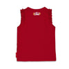 Meisjes Singlet - Have A Nice Daisy van Jubel in de kleur Donker rood in maat 140.