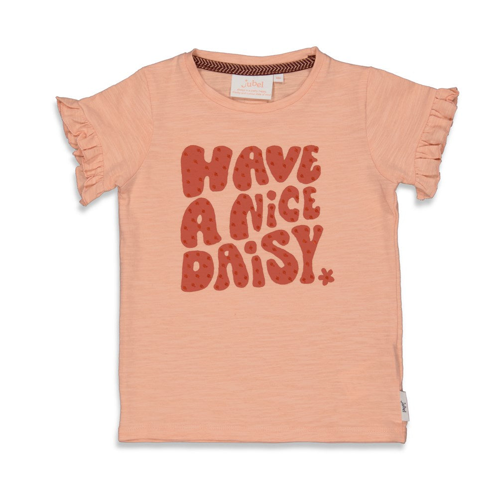Meisjes T-shirt - Have A Nice Daisy van Jubel in de kleur l.Roze in maat 140.