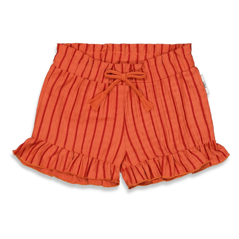 Meisjes Short - Have A Nice Daisy van Jubel in de kleur Roest in maat 140.