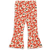 Meisjes Flared broek AOP - Have A Nice Daisy van Jubel in de kleur Roest in maat 140.
