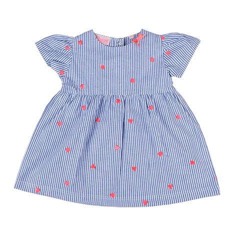 Baby Meisjes Jurk streep met hartjes van Someone in de kleur ECRU in maat 86.
