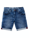 Jongens Jeansshort jogg dark denim van Petrol Ind. in de kleur Light Used in maat 176.