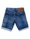 Jongens Jeansshort jogg dark denim van Petrol Ind. in de kleur Light Used in maat 176.