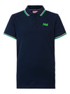 Jongens Polo korte mouw van Petrol in de kleur Dark Navy in maat 176.