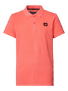 Jongens Polo korte mouw van Petrol in de kleur Fiery Coral in maat 176.