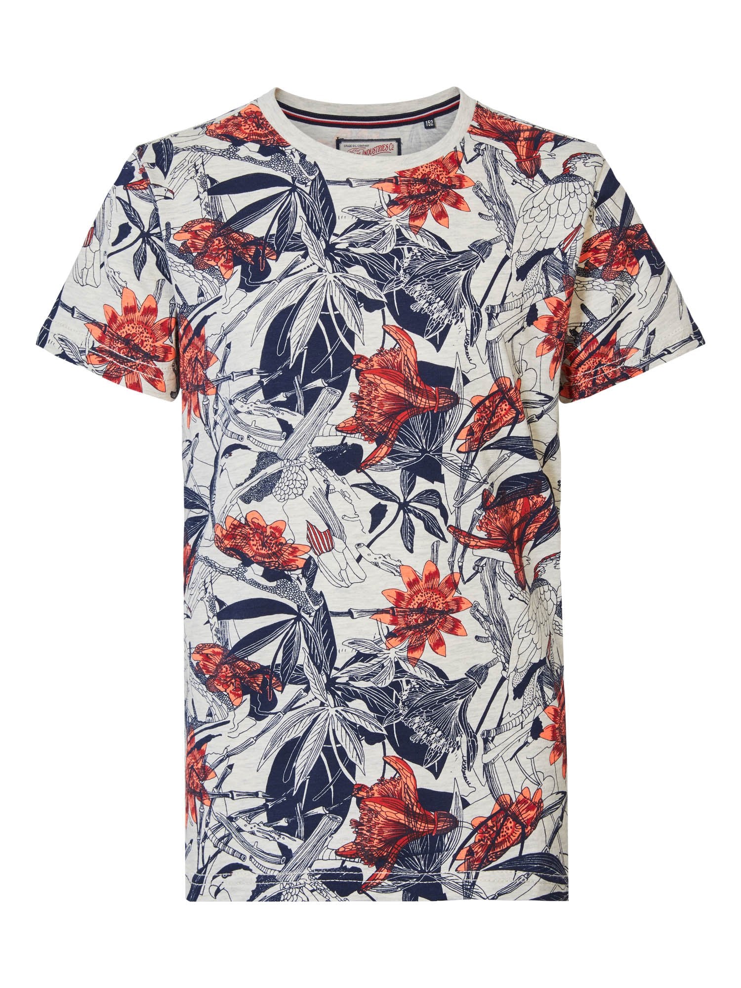 Petrol T-shirt SS R-neck botanic