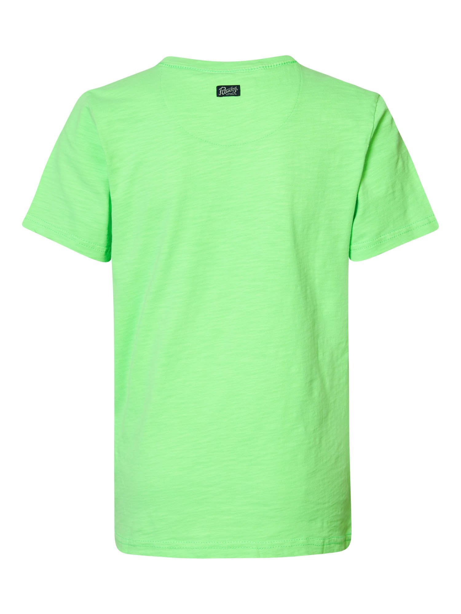 Jongens T-shirt SS R-neck San Diego van Petrol in de kleur Green Gecko in maat 176.
