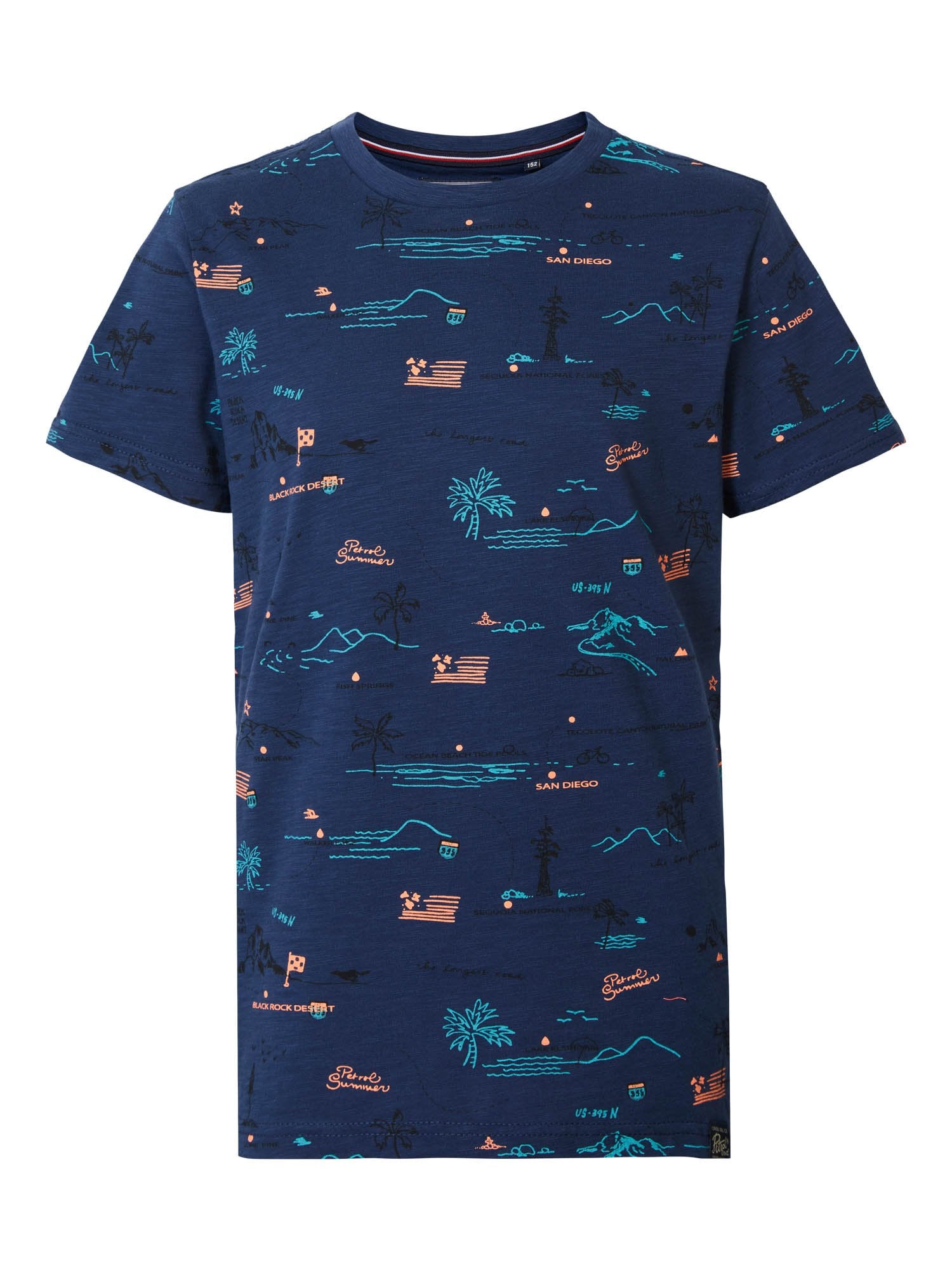 Petrol T-shirt SS R-neck Petrol Summer