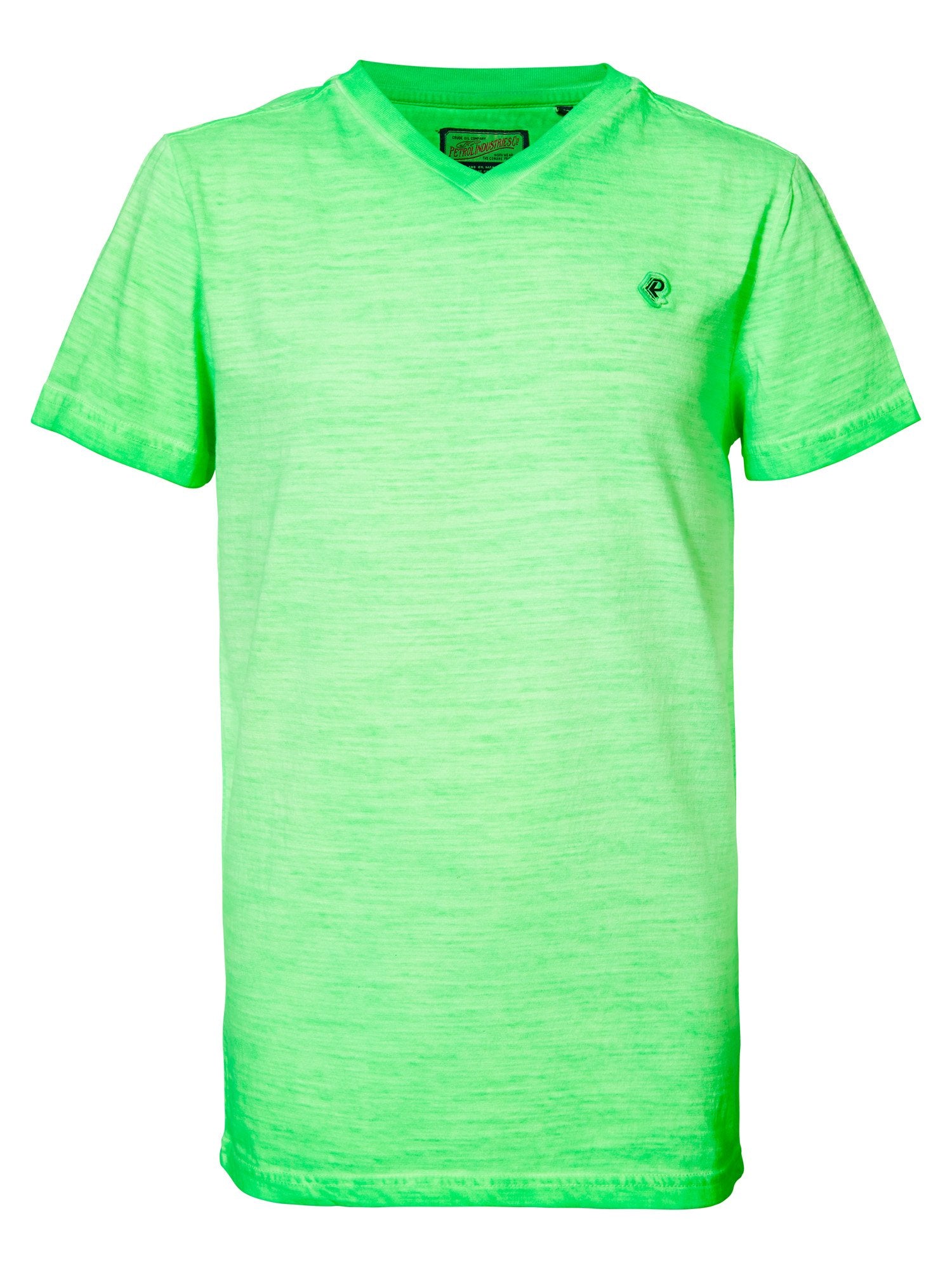 Jongens T-shirt SS V-neck van Petrol in de kleur Green Gecko in maat 176.