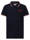 Jongens Polo short sleeve van Petrol in de kleur Midnight Navy in maat 176.