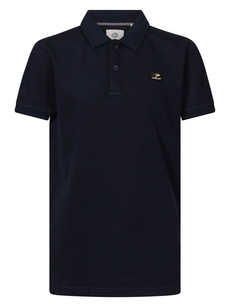 Jongens Polo short sleeve van Petrol in de kleur Midnight Navy in maat 176.