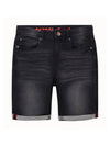 Jongens Jeans short five-pocket van Petrol in de kleur Black Stone in maat 176.