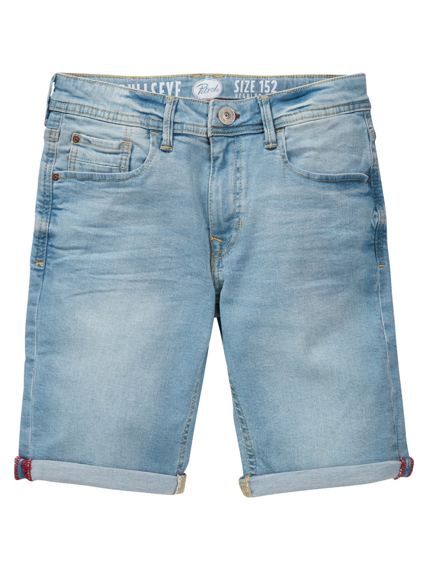 Jongens Jeans short five-pocket van Petrol in de kleur Bleached in maat 176.