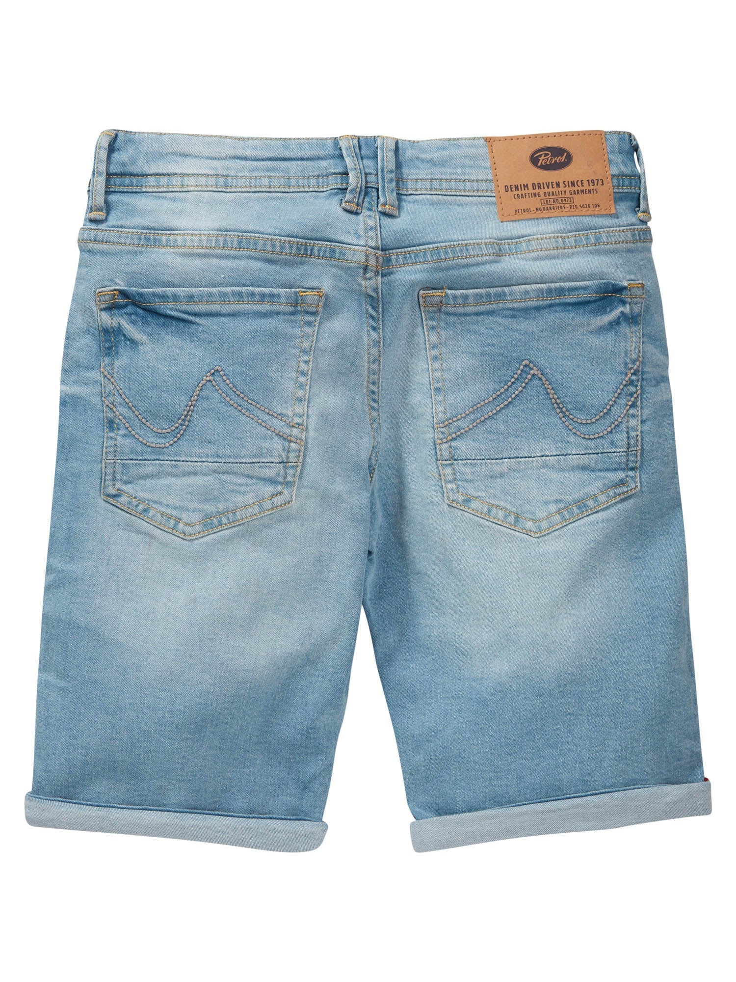 Jongens Jeans short five-pocket van Petrol in de kleur Bleached in maat 176.