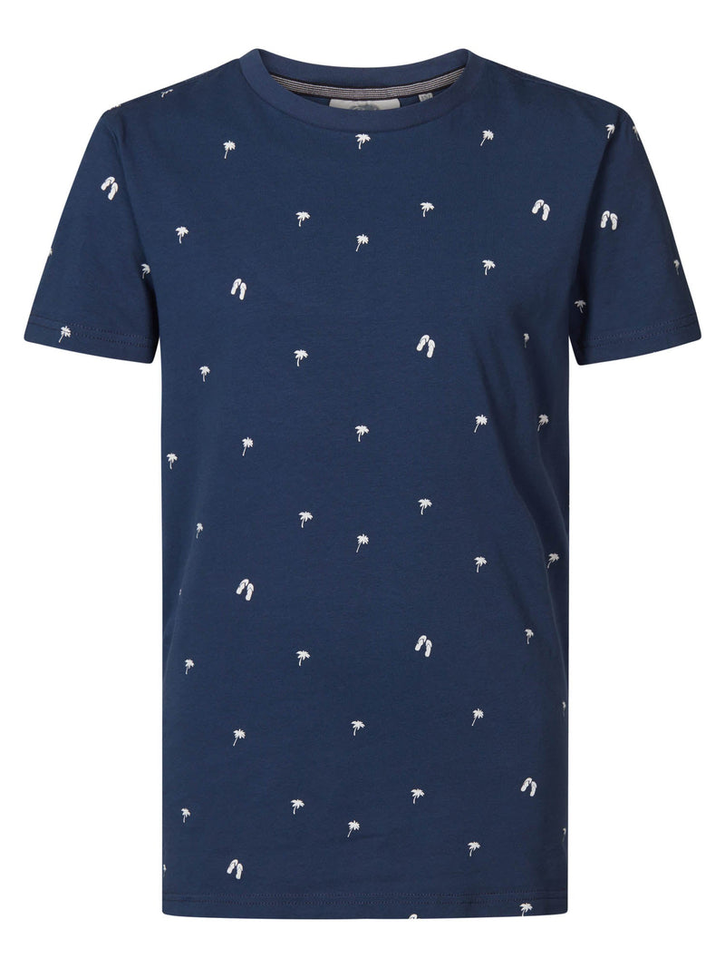 Jongens T-shirt AOP van Petrol in de kleur Petrol Blue in maat 176.