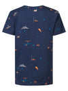 Jongens T-shirt AOP van Petrol in de kleur Petrol Blue in maat 176.