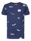 Jongens T-shirt AOP van Petrol in de kleur Petrol Blue in maat 176.