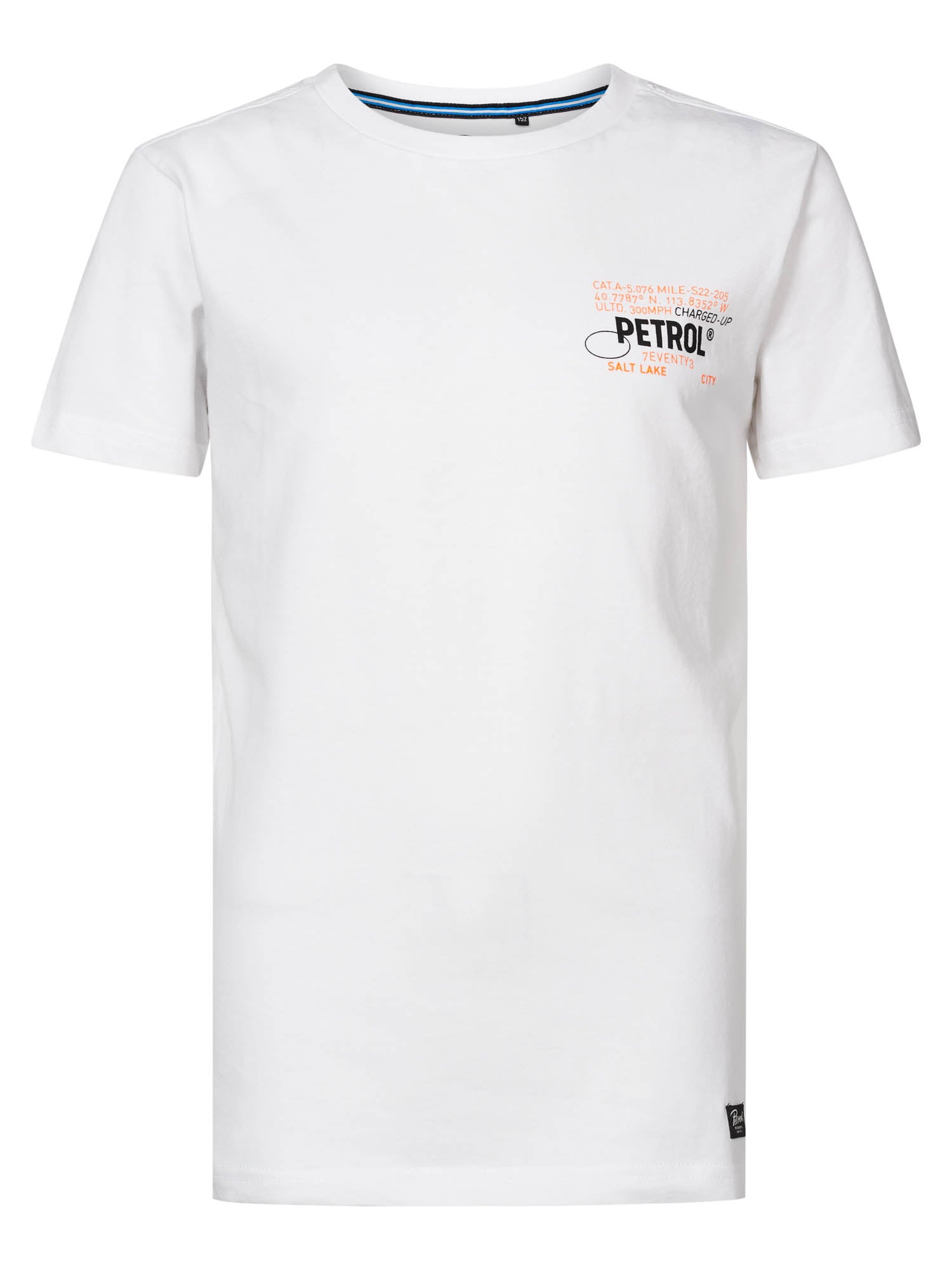 Jongens T-shirt   van Petrol in de kleur Bright White in maat 176.