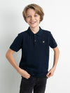 Jongens Polo Short Sleeve van Petrol in de kleur Midnight Navy  in maat 176.