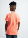Jongens Polo Short Sleeve van Petrol in de kleur Fiery Coral in maat 176.