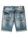 Jongens Denim Short Jackson van Petrol in de kleur Dusty miner in maat 176.