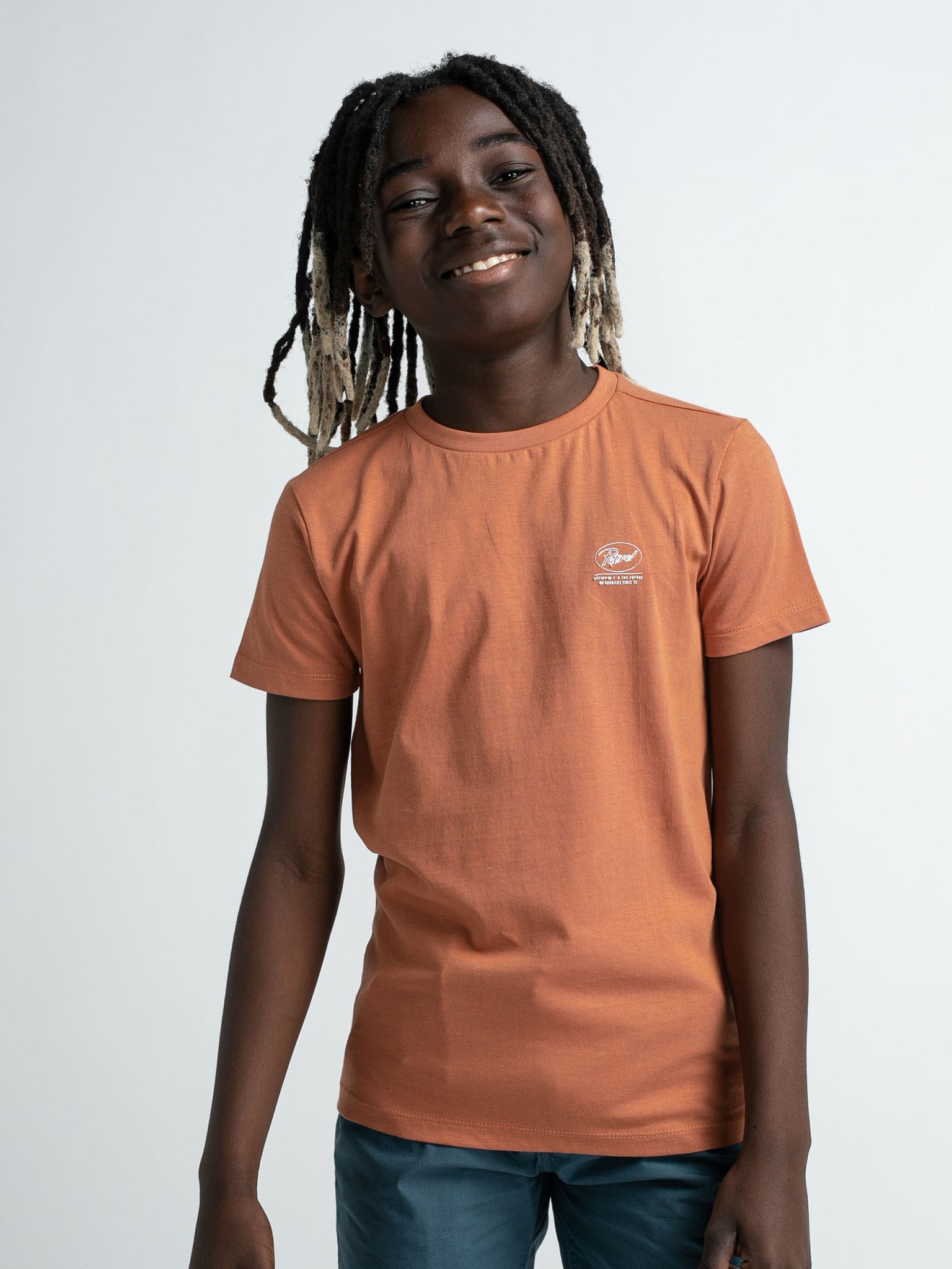 Jongens T-Shirt SS van Petrol in de kleur Desert Orange in maat 176.